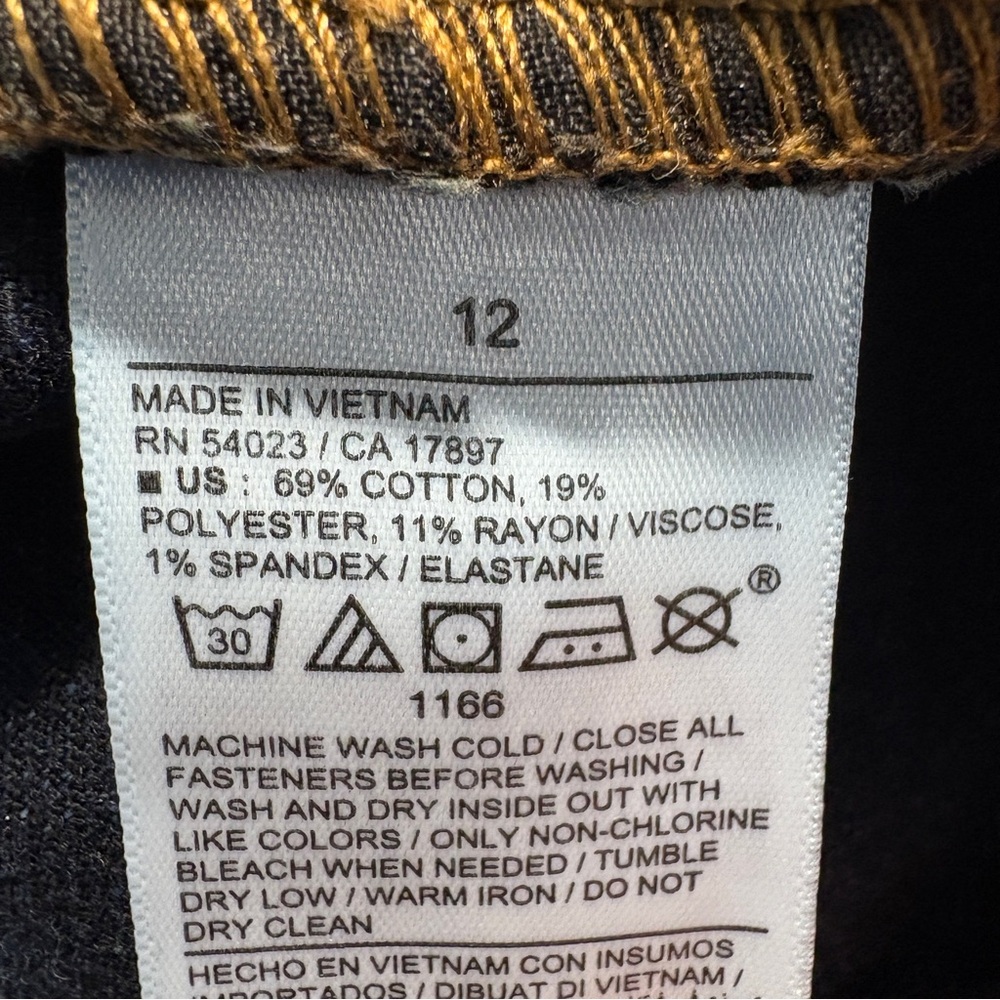 OLD NAVY Rockstar Demin Jeans Womens 12 Super Skinny Mid Rise Dark Wash - Picture 12 of 12
